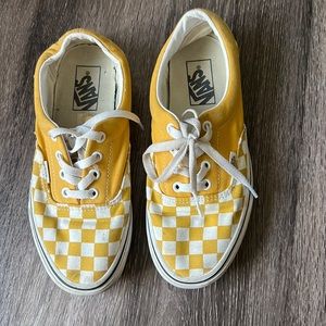 Vans yellow white